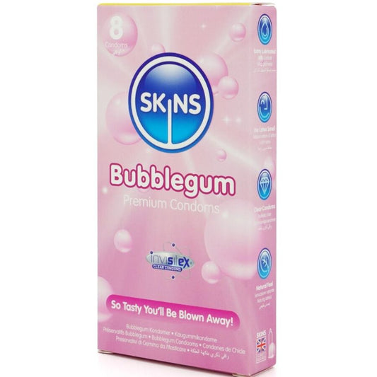 SKINS - BUBBLEGUM PREMIUM KONDOMIPAKKAUS 8 KPL