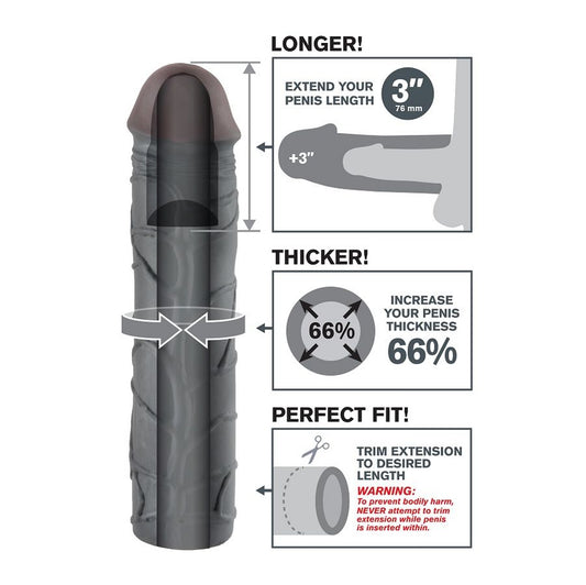 FANTASY X-TENSIONS - MEGA 3 -jatkopala, musta