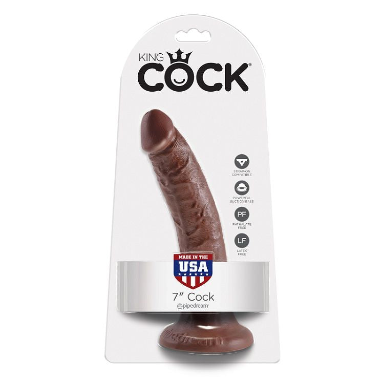 KING COCK - 7 SUKLAA DILDO 17,8 CM