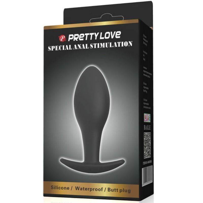 PRETTY LOVE - ANALPLUGG SILIKONANKARE 8,5 CM SVART