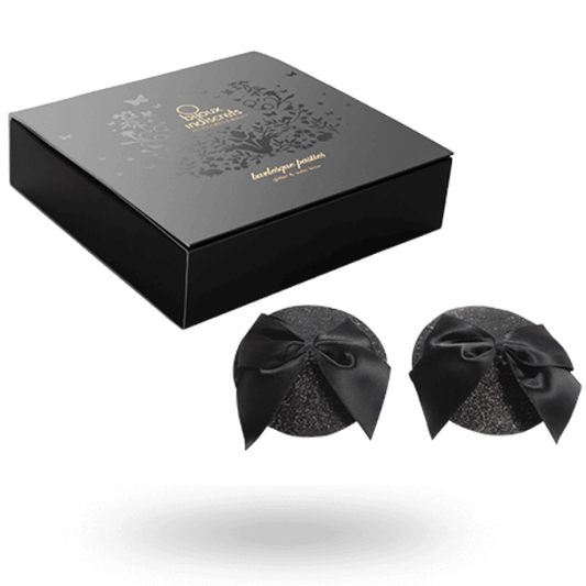 BIJOUX - BURLESKIKIILTÄVÄT NÄNNINSUOJAT RUSETTILLA