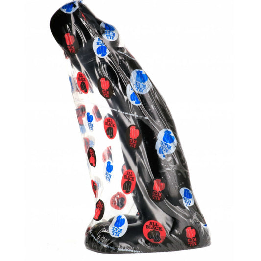 KOKONAAN MUSTA - REALISTINEN MUSTA FISTING-DILDO 29 CM