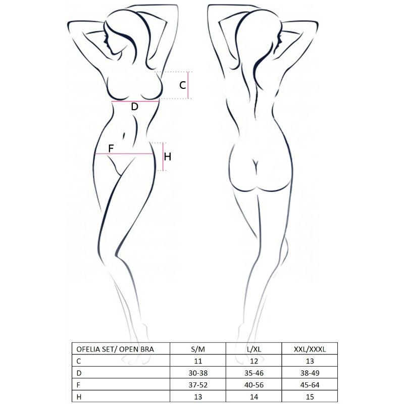 PASSION - NAISTEN OFELIA-SETTI KOKO L/XL