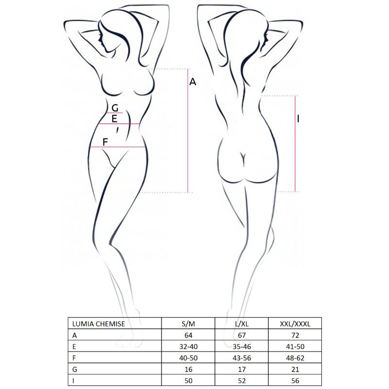 PASSION - NAISTEN LUMIA-TOPPU MUSTA KOKO L/XL