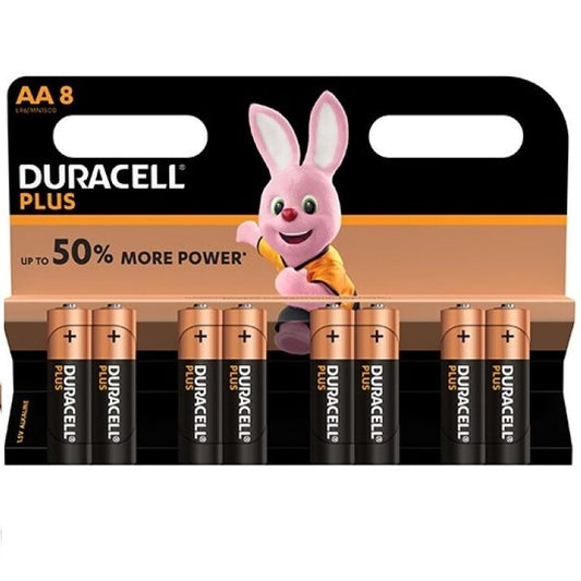 DURACELL PLUS POWER -paristot AA LR6 8 kpl