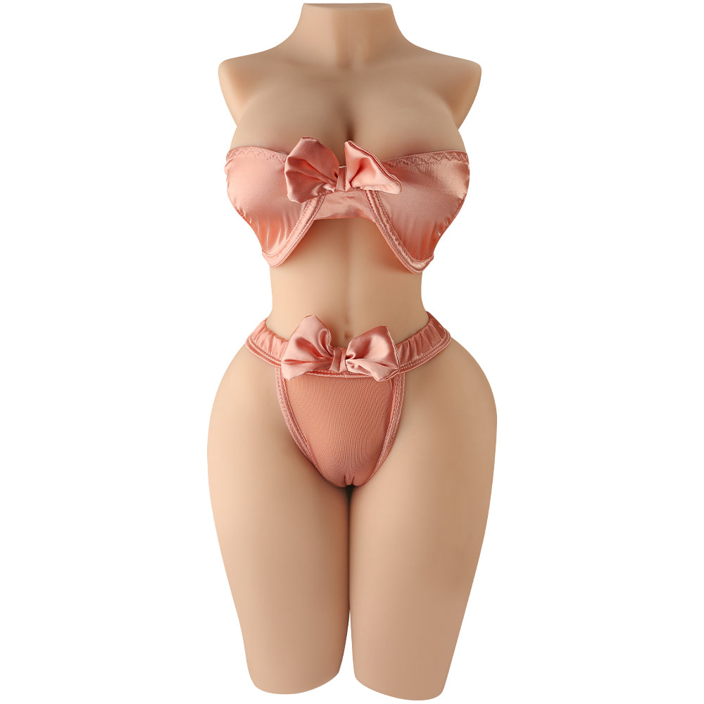 Premium realistic adult torso masturbator made of medical-grade TPE/silicone, featuring anatomically accurate breasts, textured intimate zones, and ergonomic contours.