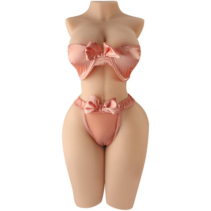 Premium realistic adult torso masturbator made of medical-grade TPE/silicone, featuring anatomically accurate breasts, textured intimate zones, and ergonomic contours.