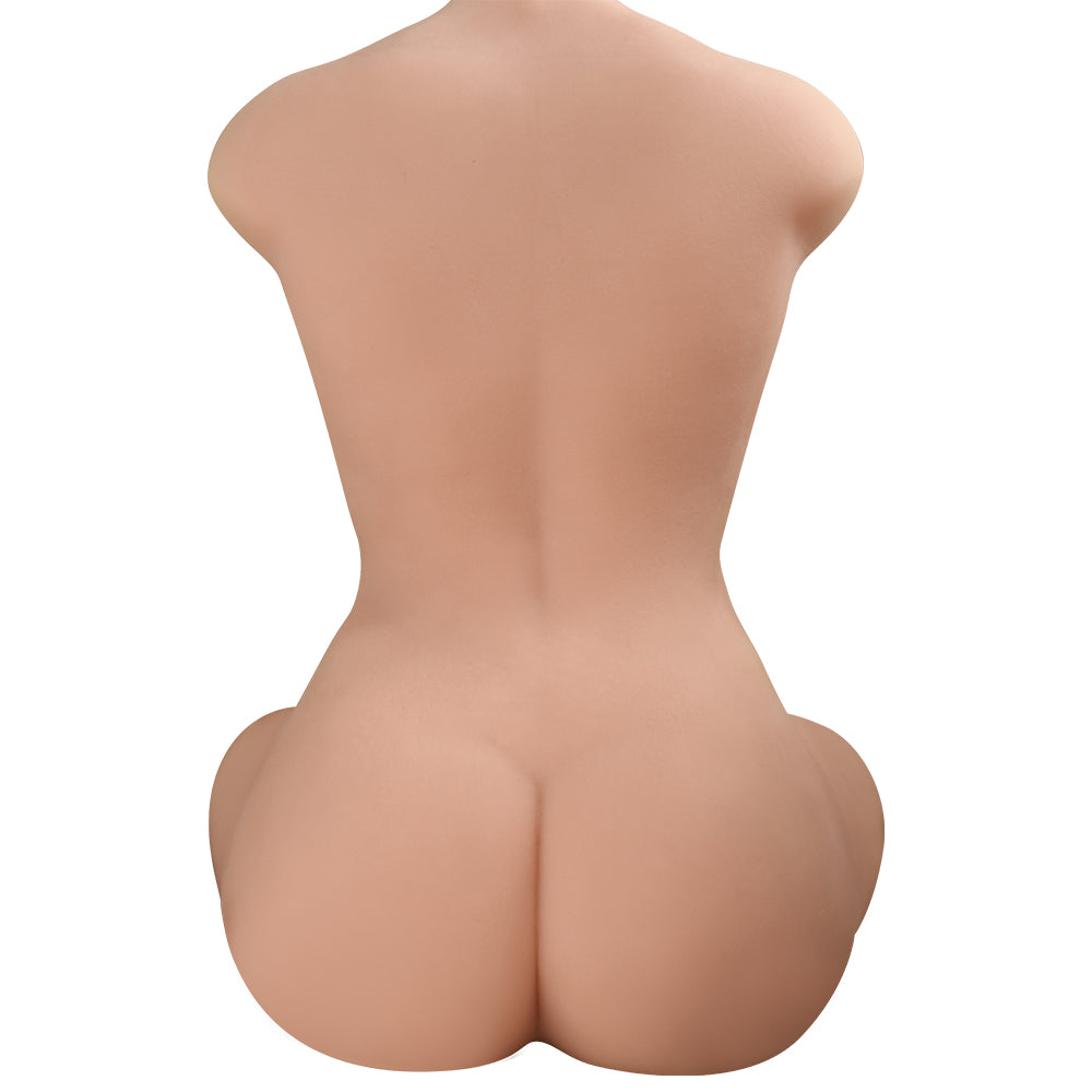 Premium realistic adult torso masturbator made of medical-grade TPE/silicone, featuring anatomically accurate breasts, textured intimate zones, and ergonomic contours.