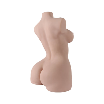 Premium realistic adult torso masturbator made of medical-grade TPE/silicone, featuring anatomically accurate breasts, textured intimate zones, and ergonomic contours.