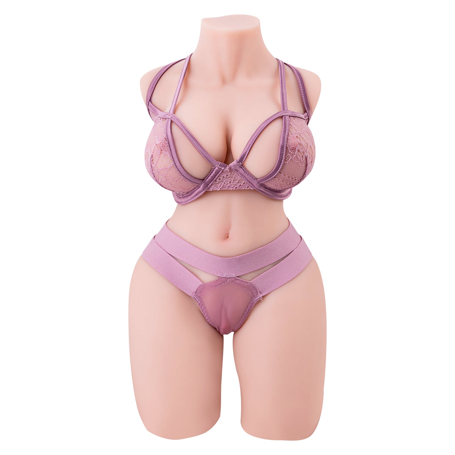Premium realistic adult torso masturbator made of medical-grade TPE/silicone, featuring anatomically accurate breasts, textured intimate zones, and ergonomic contours.