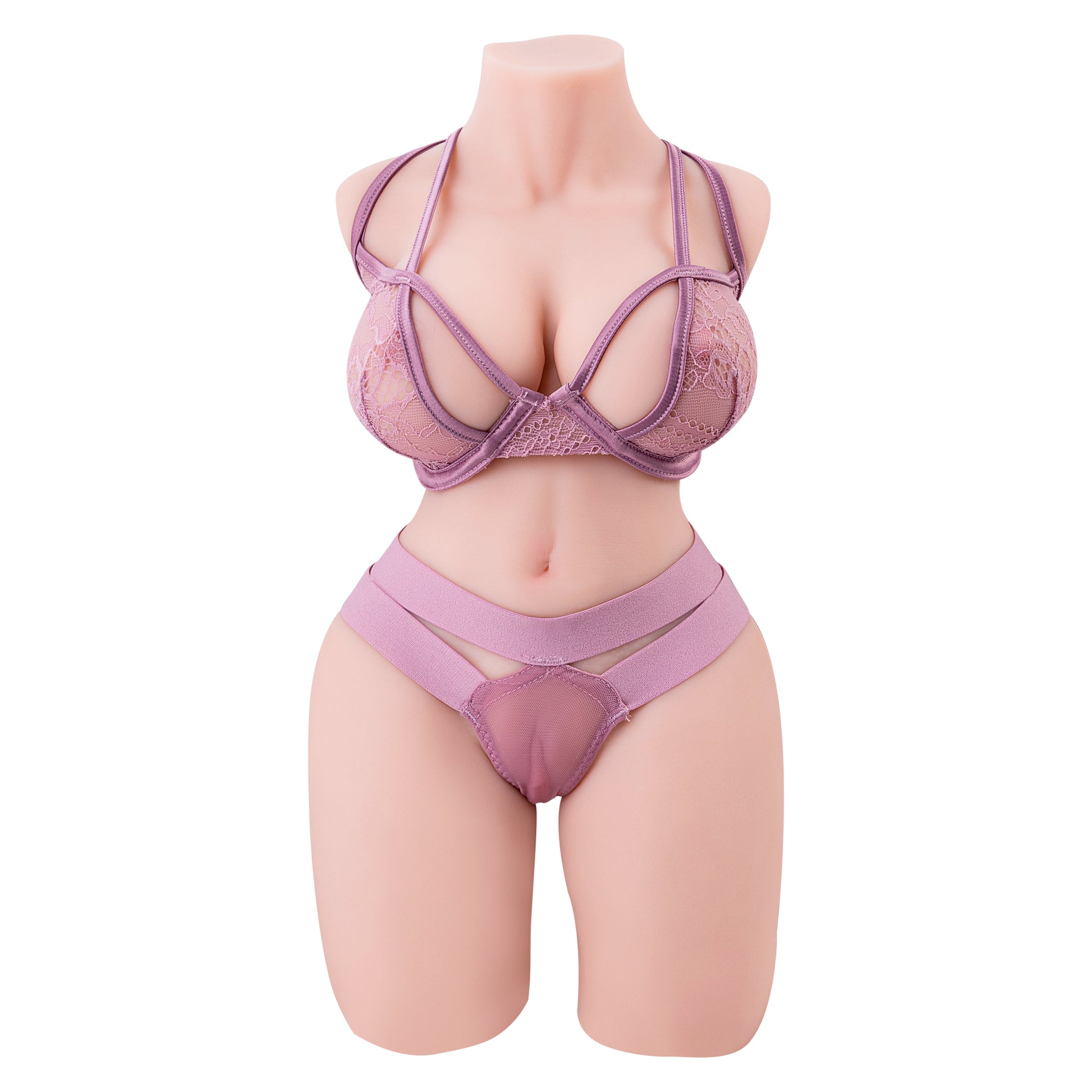 Premium realistic adult torso masturbator made of medical-grade TPE/silicone, featuring anatomically accurate breasts, textured intimate zones, and ergonomic contours.