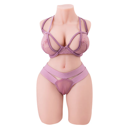 Premium realistic adult torso masturbator made of medical-grade TPE/silicone, featuring anatomically accurate breasts, textured intimate zones, and ergonomic contours.