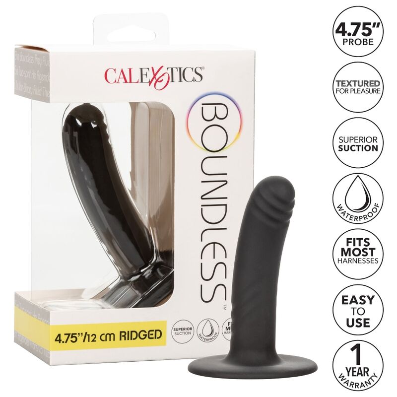 CALEXOTICS - BOUNDLESS DILDO 12 CM, YHTEENSOPIVA VALJAIDEN KANSSA