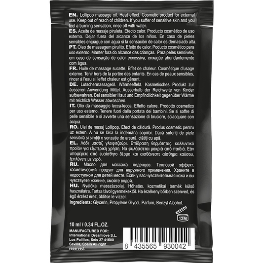 COQUETTE CHIC DESIRE - TASKUTIKKURI SUUDELLEEN TEKEVÄ HIERONTAÖLJY LÄMPIMÄ TUNTEMA 10 ML