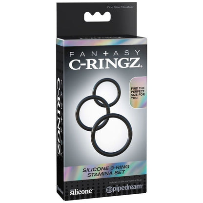 FANTASY C-RINGZ - SILIKONISET 3 SORMUKSEN KESTYYSPAKETTI
