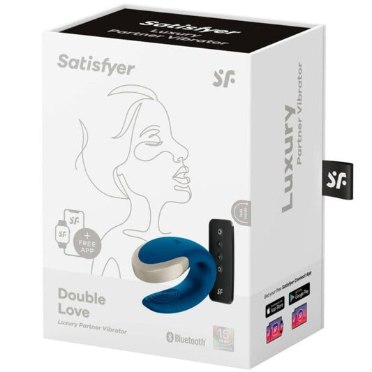 SATISFYER - DOUBLE LOVE LUXURY PARTNER -VIBRAATTORI SININEN