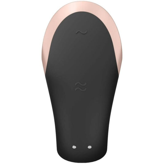 SATISFYER - DOUBLE LOVE LUXURY PARTNER -VIBRAATTORI MUSTA