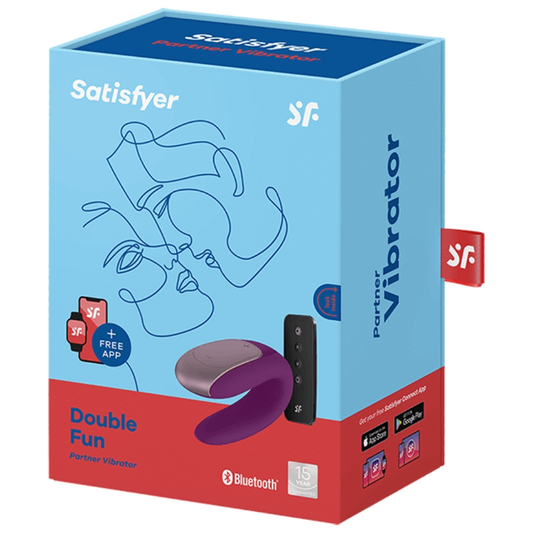 SATISFYER - DOUBLE FUN PARTNER -VIBRAATTORI, VIOLETTI
