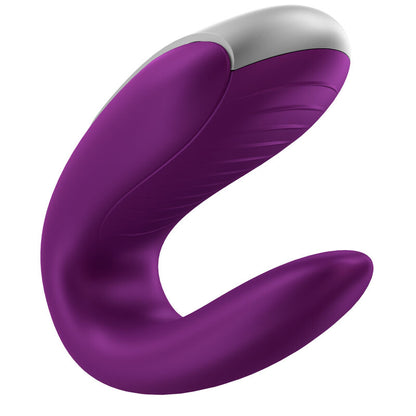 SATISFYER - DOUBLE FUN PARTNER -VIBRAATTORI, VIOLETTI