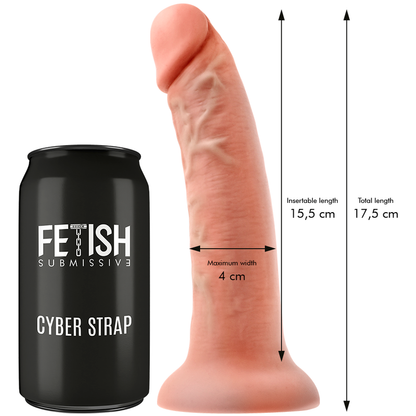 FETISSINEN ALISTUVA CYBER STRAP - VALJAAT DILDOILLA JA LUODINKAUKO-OHJAIMELLA WATCHME S -TEKNOLOGIA