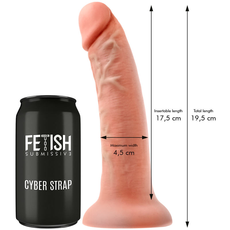 FETISSINEN ALISTUVA CYBER STRAP - VALJAAT DILDOILLA JA LUODINKAUKO-OHJAIMELLA WATCHME M -TEKNOLOGIA