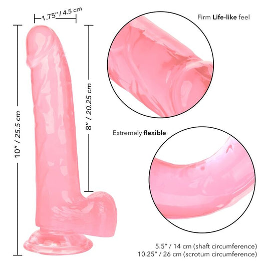 CALEXOTICS - KUNINGATAR-KOON VAALEANPUNAINEN DILDO 20,3 CM