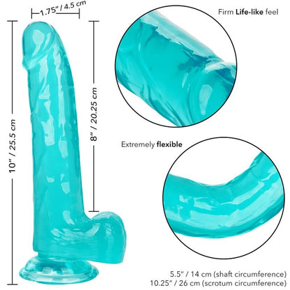 CALEXOTICS - KUNINGATAR-KOON SININEN DILDO 20,3 CM