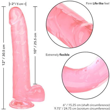 CALEXOTICS - KUNINGATAR-KOON VAALEANPUNAINEN DILDO 25,5 CM