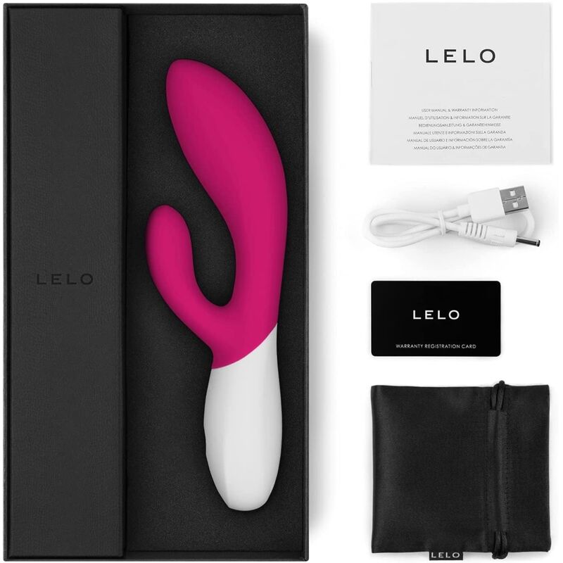 LELO - INA WAVE 2 VBRADOR LUKSUS ERIKOISKONEISTO FUKSIAN HARMAA