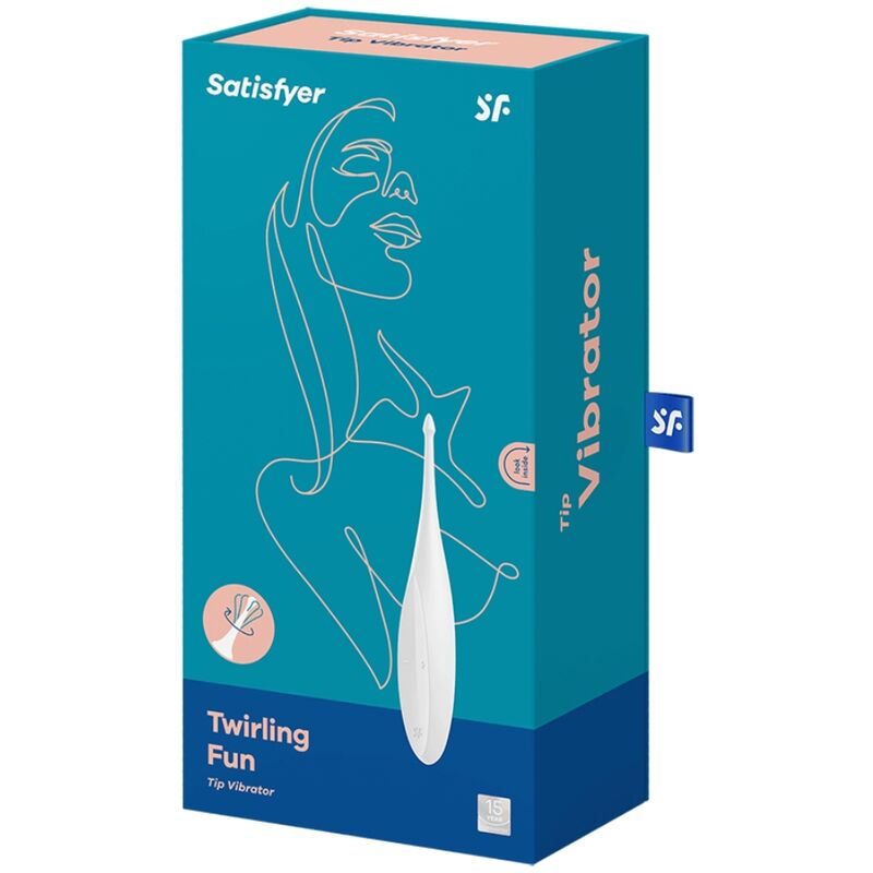 SATISFYER - PYÖRIVÄ HAUSKA KÄRKIVIBRAATORI VALKOINEN