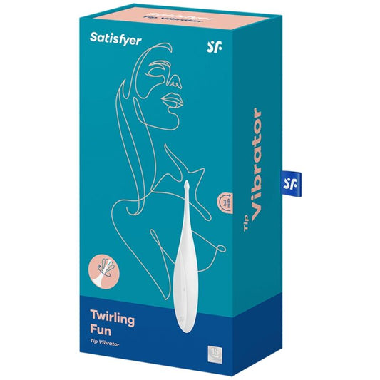 SATISFYER - PYÖRIVÄ HAUSKA KÄRKIVIBRAATORI VALKOINEN