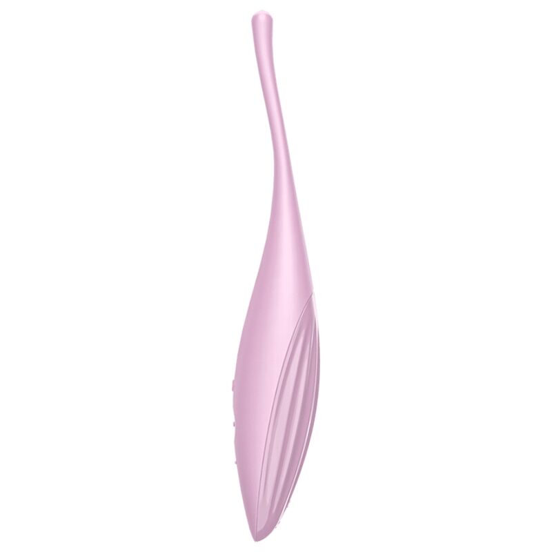 SATISFYER - TWIRLING JOY KLITORIKÄRJELLÄ VARUSTETTU VIBRAATORI VAALEANPUNAINEN