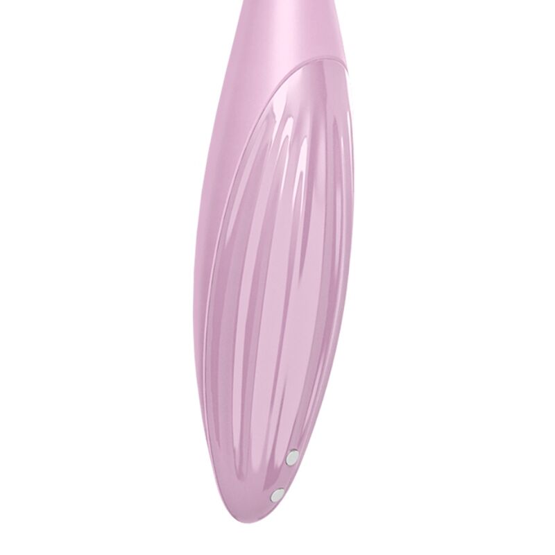 SATISFYER - TWIRLING JOY KLITORIKÄRJELLÄ VARUSTETTU VIBRAATORI VAALEANPUNAINEN