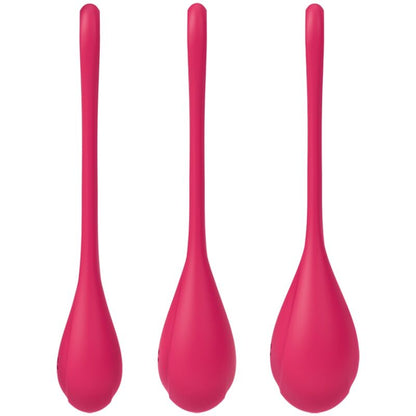 SATISFYER - YONI POWER 1 HARJOITUSSETTI PUNAINEN