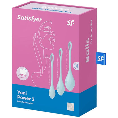 SATISFYER - YONI POWER 2 -HARJOITUSSETTI SININEN