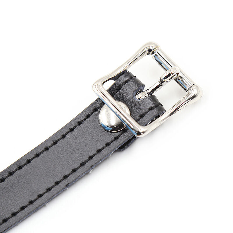 OHMAMA FETISH - SILIKONISUURIKKA NAHKAVYÖLLÄ (LUKKO SISÄLTYY)