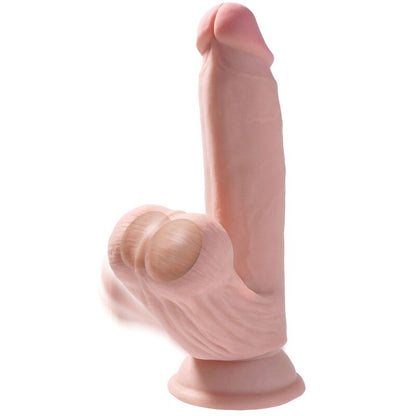 KING COCK - PLUS 3D-DILDO KEINUVA PALLONEN 15,2 CM VAALEA IHOLLA