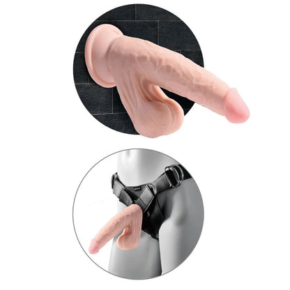 KING COCK - PLUS 3D-DILDO KEINUVA PALLONEN 20,3 CM