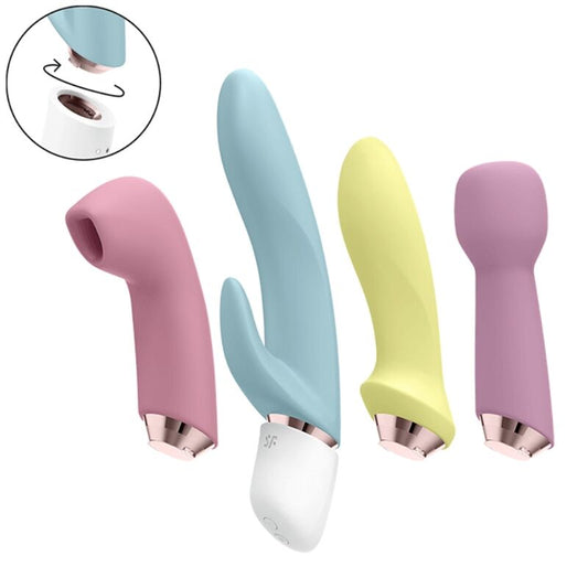 SATISFYER - MARVELOUS NELJÄN VIBRAATORIN JA ILMASYKSIKÖN SETTI