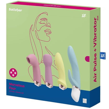 SATISFYER - MARVELOUS NELJÄN VIBRAATORIN JA ILMASYKSIKÖN SETTI