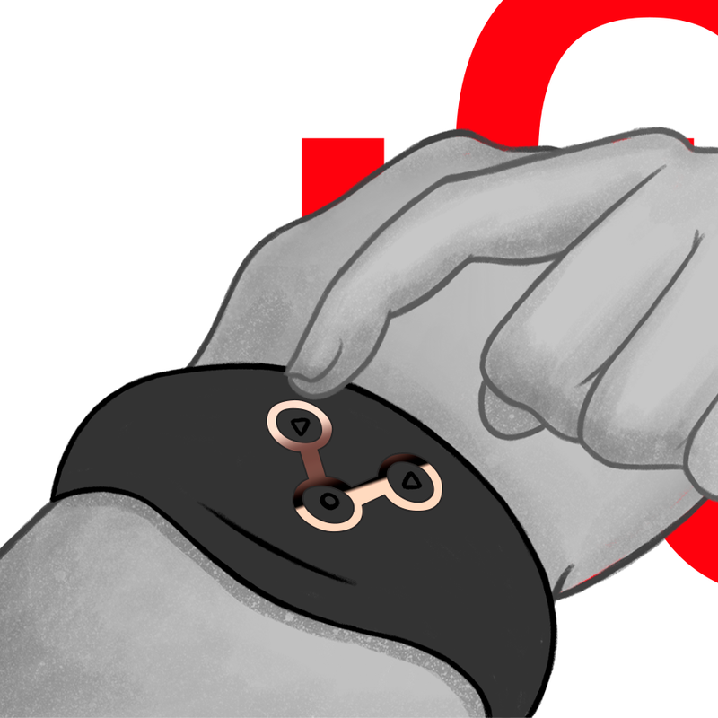 WATCHME - LANGATON TEKNOLOGIA KELLO JET MUSTA JA KUPARI