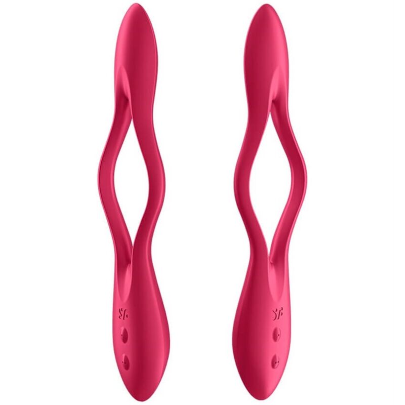 SATISFYER - ELASTIC JOY - Monitoimivibraattori, punainen