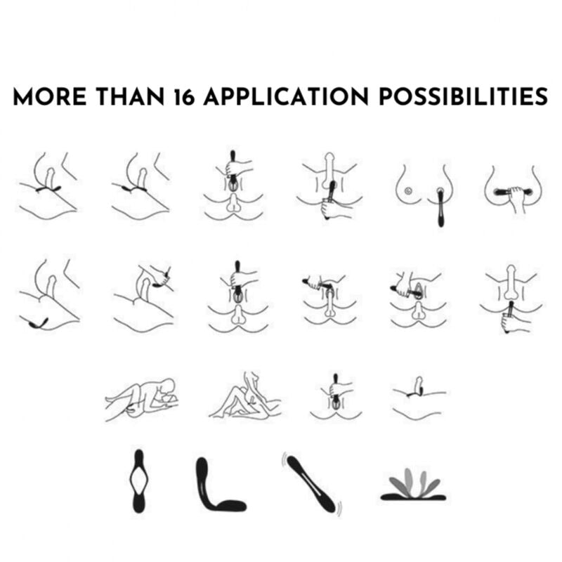 SATISFYER - ELASTIC JOY - Monitoimivibraattori, punainen