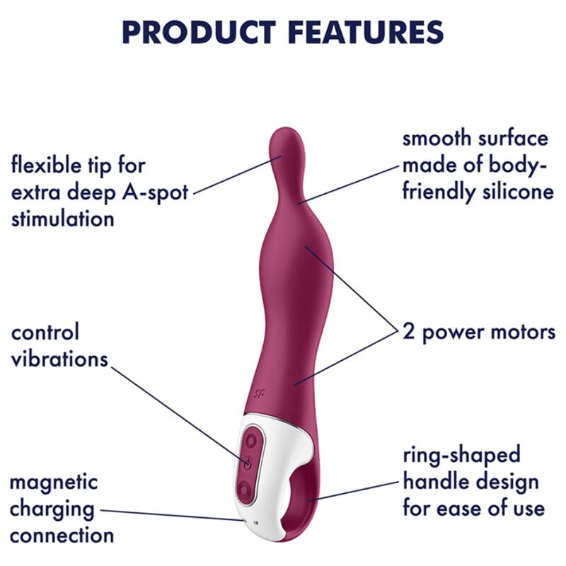 SATISFYER - UPEA 1-PISTEINEN VIBRAATORI MARJANMAKUINEN
