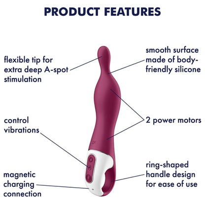 SATISFYER - UPEA 1-PISTEINEN VIBRAATORI MARJANMAKUINEN