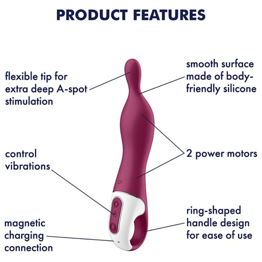 SATISFYER - UPEA 1-PISTEINEN VIBRAATORI MARJANMAKUINEN