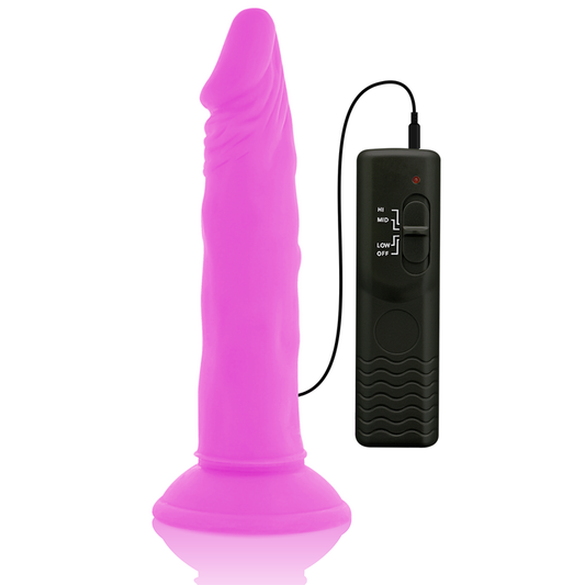 DIVERSIA - JOUSTAVA VÄRÄILEVÄ DILDO VIOLETTI 23 CM -O- 4,3 CM