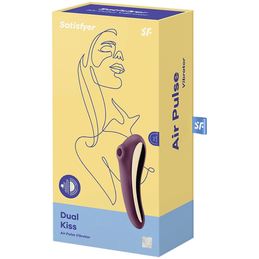 SATISFYER - DUAL KISS -PULSSIVIBRAATORI, VIININPUNAISET