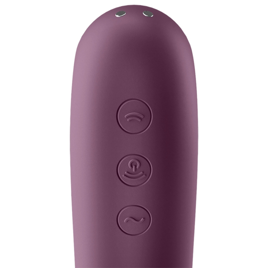 SATISFYER - DUAL KISS -PULSSIVIBRAATORI, VIININPUNAISET