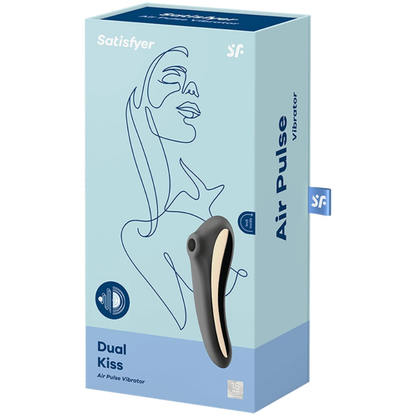SATISFYER - DUAL KISS -PULSSIVIBRAATORI MUSTA